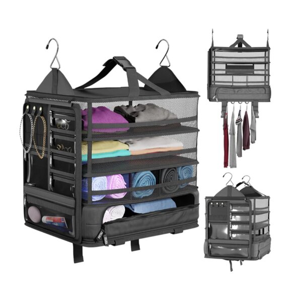 Hanging Suitcase Organizer, Carry on Closet Suitcase, Hanging Luggage Organizer - Picture 1 of 6